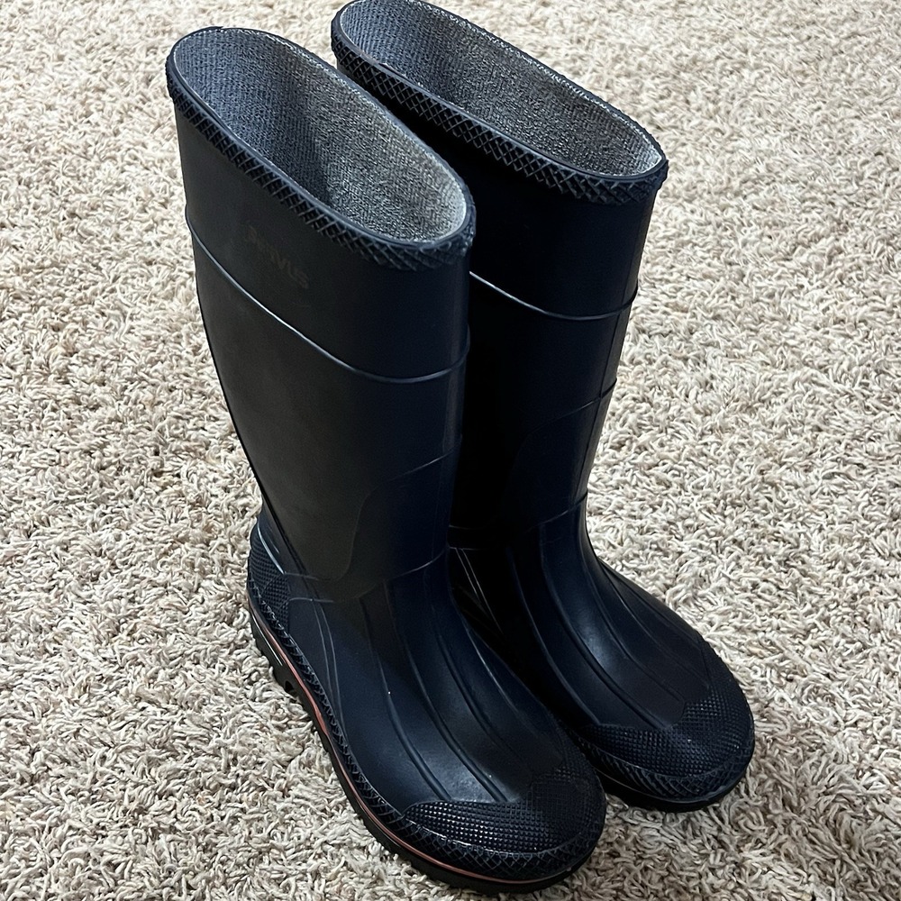 Servus By Honeywell Kids Rubber Rain Work Farm Boots Unisex Size 5 Navy